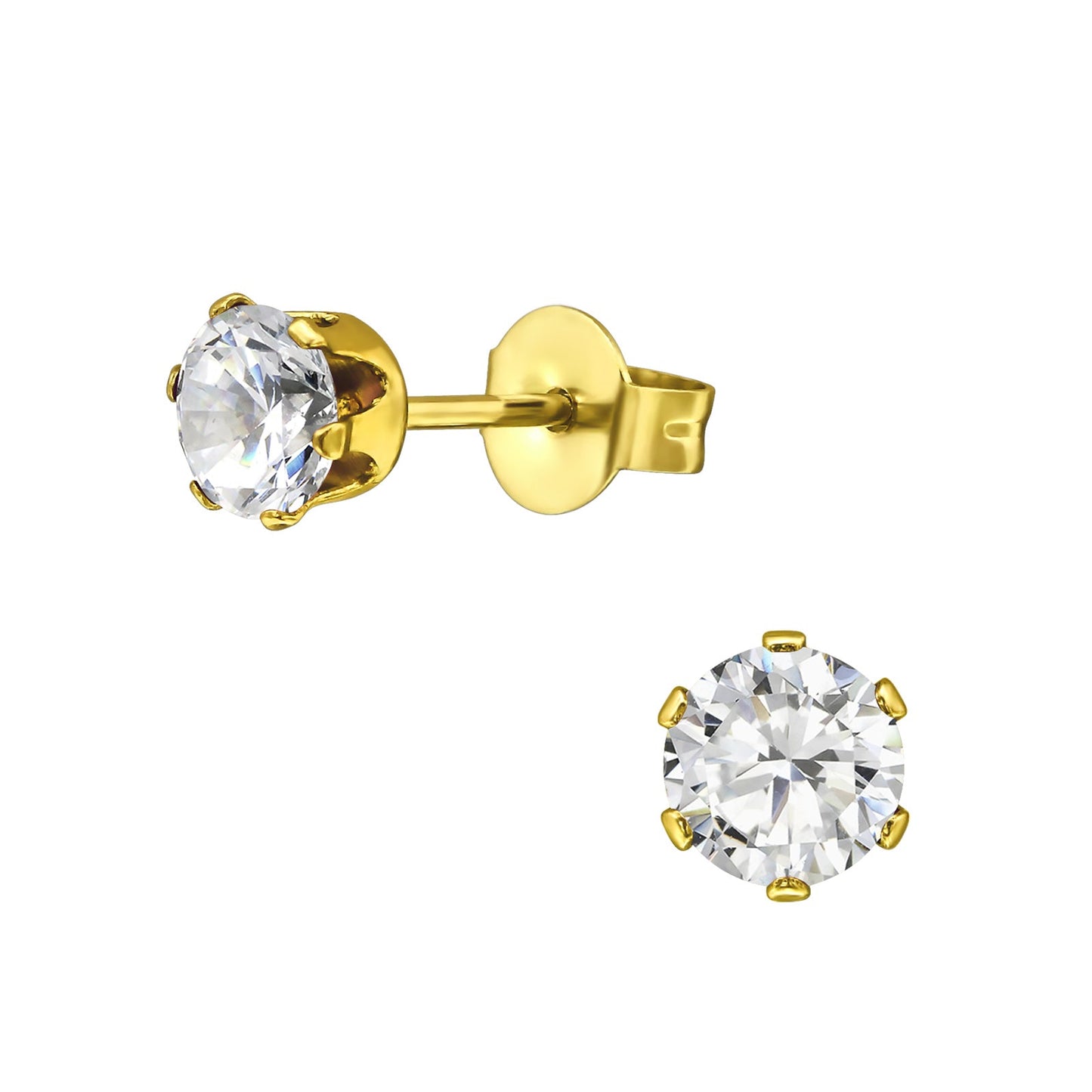 krystal oreringe 18k guldbelagt