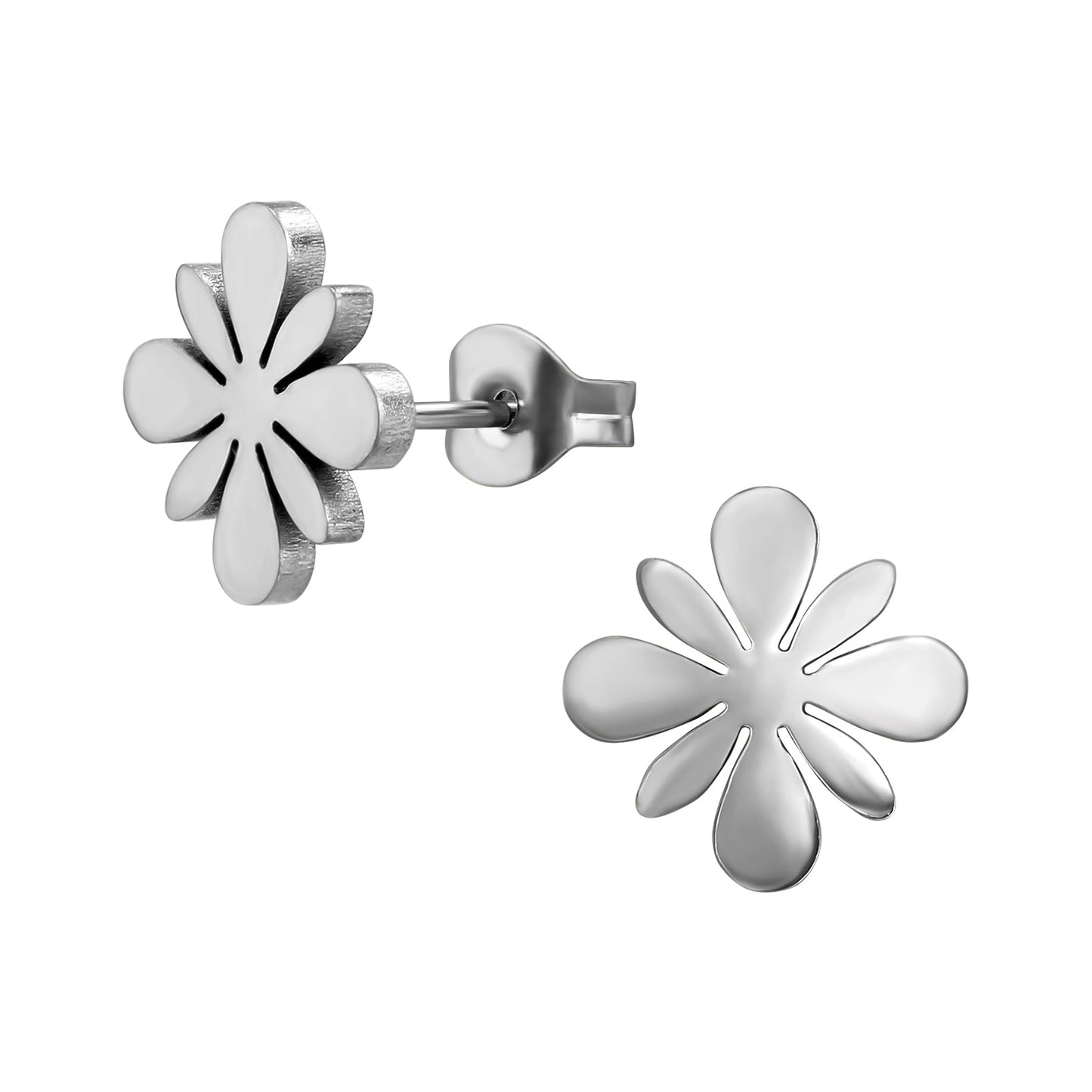 stal oreringe blomster design